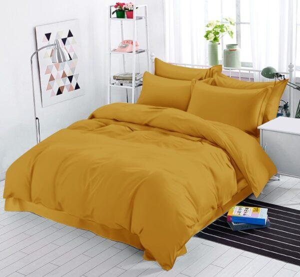 Premium Plain Satin - Golden Yellow (Mustard)