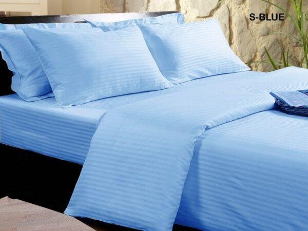 PREMIUM SATIN STRIPE - Sky Blue